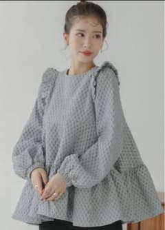 fitmore 新品未使用 フィットモア ダイヤジャガードティアードトップスのサムネイル