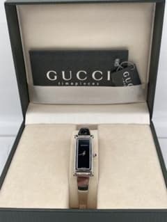GUCCI 1500L バングルウォッチ ブラック文字盤 稼動品 箱付A1957 GUCCI 1500L バングルウォッチ ブラック文字盤 稼動品 箱付A1957