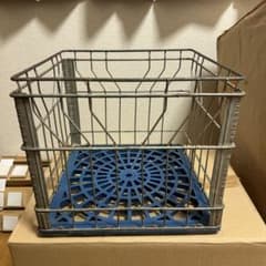 ビンテージ vintage l milk crate ビンテージ vintage metal milk crate - メルカリ