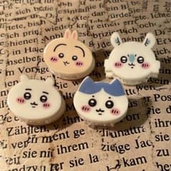 ★現品限り★【4点セット】ちいかわ クリップ ハチワレ うさぎ モモンガのサムネイル