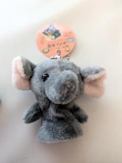 ゆび人形 キーチェーン ゾウ ぬいぐるみのサムネイル
