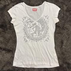 【訳あり】DIESEL 半袖 Tシャツ ホワイト ペイズリー柄のサムネイル