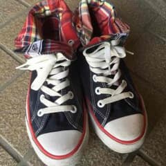 VANS チェックスニーカー 紺色のサムネイル