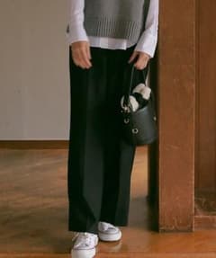 23区　蛯原友里さん着用　 ワイドパンツ　38　M　 ブラック