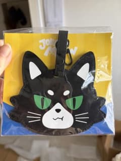 Johnson Meow 黒猫デザイン PUレザー バッジケースのサムネイル