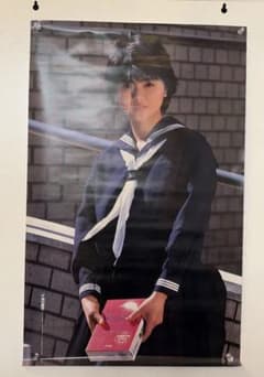 希少/当時物】薬師丸ひろ子 角川書店 販促ポスター(新国語辞典) ピン跡