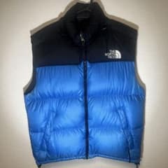 THE NORTH FACE ダウンベスト 青・黒のサムネイル