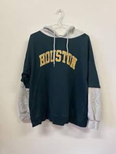 HOUSTON フード付きパーカー ダークグリーンのサムネイル