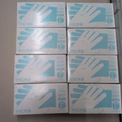 PVC手袋 Lサイズ 100枚入8箱セットのサムネイル