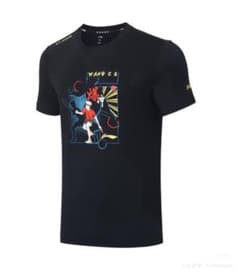 【王楚欽】LI-NING コラボTシャツ　 黒 M グラフィックプリントのサムネイル