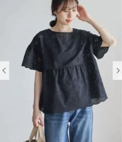 専用⭐︎URBAN RESEARCH DOORS アイレットレースペプラムブラウスのサムネイル