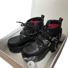 [美品] YOSUKE 厚底ショートブーツ リペアマニキュア付きのサムネイル