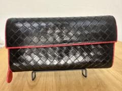 BOTTEGA VENETA ブルーレザー長財布 ボッテガヴェネタ 編み込み | Shop