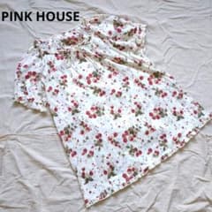 ピンクハウス　半袖　いちごモチーフ　チュニック PINK HOUSE】ピンクハウス いちご柄半袖チュニック 日本製 - メルカリ