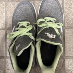 adidas FAITO スニーカー グレー ライトグリーンのサムネイル