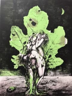 ★J5★古沢岩美「樹精」リトグラフ　限定品　直筆サイン有り ☆J5☆古沢岩美「樹精」リトグラフ 限定品 直筆サイン有り - メルカリ