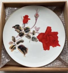 ノリタケ ヴィンテージ 飾皿 井上武画伯 赤い薔薇 - メルカリ