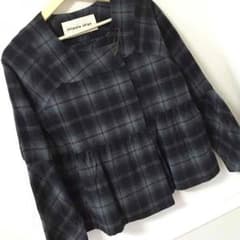 最終価格♡シップス♡ネル素材♡ノーカラージャケット♡チェック♡shipsのサムネイル
