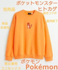 ヒトカゲ 完売品 レア スウェット トレーナー オレンジ Pokemon 
