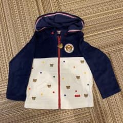 MIKI HOUSE パーカー プッチーくん 星柄 ネイビー ホワイト 110のサムネイル