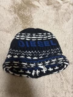 DIESEL ニット帽 ビーニー ブラック ブルー