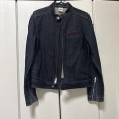 希少 アイアンハート デニムジャケット シングルライダース W36 インディゴ 希少 アイアンハート デニムジャケット シングルライダース W36