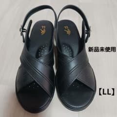 ナースシューズ黒色【LL】新品未使用　シンプルデザイン普段使のサムネイル