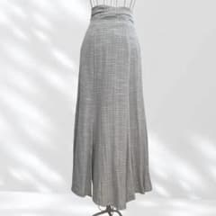 NICE CLAUP Cross Back Ribbon Skirt, Light Blue, Size S