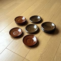 古道具　木製　茶托　10枚　2種類