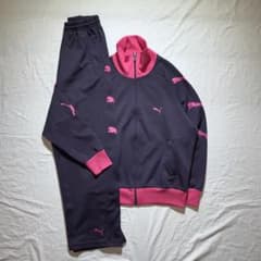 新品　プーマ　PUMA トラックジャケット　Y2Kセットアップ　刺繍　L XL PUMA プーマ刺繍ロゴサイドライントラックジャケット