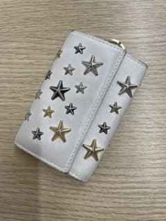 JIMMY CHOO キーケース スタースタッズ ホワイト 訳あり - メルカリ