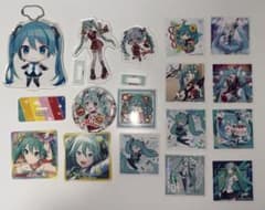 初音ミク ボーカロイド グッズセット アクリルスタンド 缶バッジ ステッカーのサムネイル