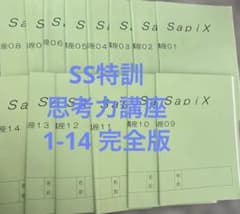 サピックス＊SS特訓＊６年 算数＊思考力講座 １４回完全版／テキスト＋実力テスト サピックス＊SS特訓＊6年＊算数＊思考力講座 全14回 完全版／実力