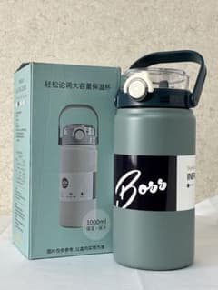 【新品未使用】1000ml 大容量 広口の2WAYステンレスボトルのサムネイル