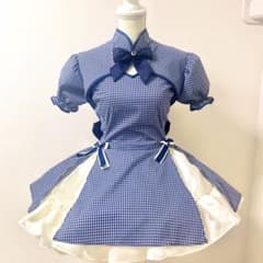 青　チェック　アイドル衣装　コンカフェ衣装のサムネイル