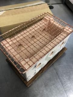 ジョニー様専用　用美　ミニ長角飛騨コンロ(大)　敷板　銅網セットのサムネイル