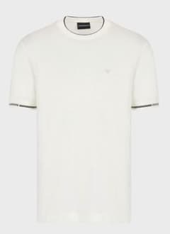 EMPORIO ARMANI リヨセル混紡ジャージー製 ジャガード Tシャツ - メルカリ