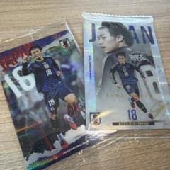 未開封　ツインウエハース　上田綺世　レア&ノーマル　2枚セットのサムネイル