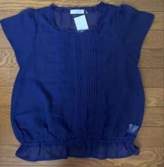 【タグ付き新品✨】OFUON オフオン　ブラウス　 ネイビーのサムネイル