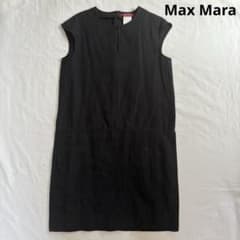 マックスマーラ リネン混 ミックスツイード ノースリーブ ワンピース 40 Max Mara マックスマーラ リネン ラミー ノースリーブ ワンピース 40