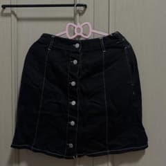 as know as ブラック ミニスカート デニムのサムネイル