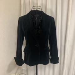 MICHEL KLEIN ベロア テーラードジャケット ブラックのサムネイル