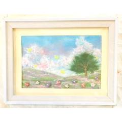 和紙ちぎり絵『枝垂れ桜』F6サイズ原画 和紙ちぎり絵『枝垂れ桜』F6サイズ原画 - 和紙ちぎり絵-彩紘工房
