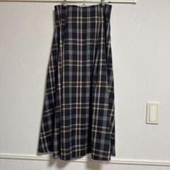 チェック柄 ロングスカート レースアップ Mサイズのサムネイル