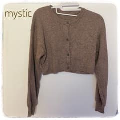 【美品】mystic メランジキャミカーディガンセット ブラウン F セットのサムネイル