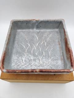 c696 菓子器 鼡志野 四方鉢 南窯 木箱 茶道具 古物 - メルカリ