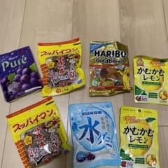 HARIBO  かむかむレモン　水グミ　ピュレグミ　スッパイマン　全7袋セットのサムネイル