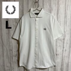 レア】フレッドペリー FRED PERRY 半袖シャツ 鹿の子 白 L - メルカリ