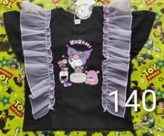 新品 サンリオ Kuromi クロミちゃん フリル Tシャツ 140cmのサムネイル