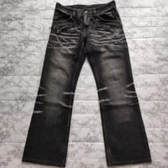 NICOLE Y2K gimmick black denim ダメー ジ加工 NICOLE Y2K gimmick black denim ダメー ジ加工 - メルカリ